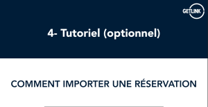 Comment importer une réservation sur son compte